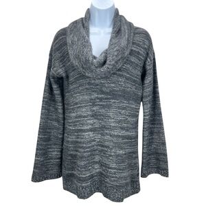 Sutton Studio 100% Cashmere Women Small Gray Cowl Neck Sweater Soft Lightweight